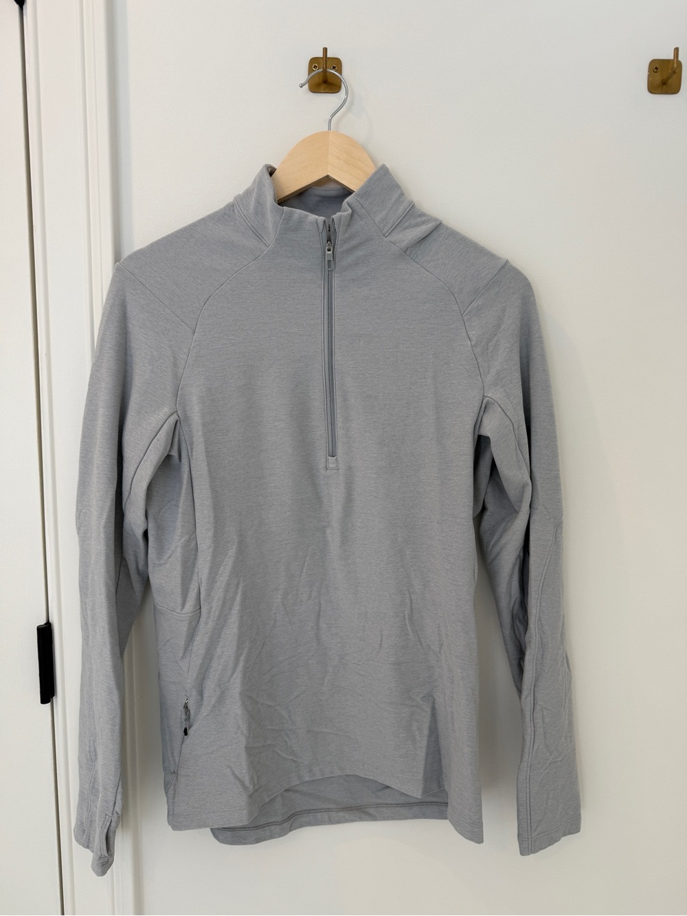 lululemon athletica Light Gray Men’s Half-Zip Sweater